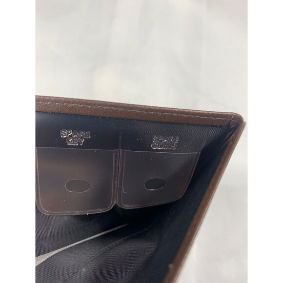 VTG Buxton Zip Coin & Card Case Set w/ Keyring Brown Pebbled Leather 4”x5" - Picture 8 of 8